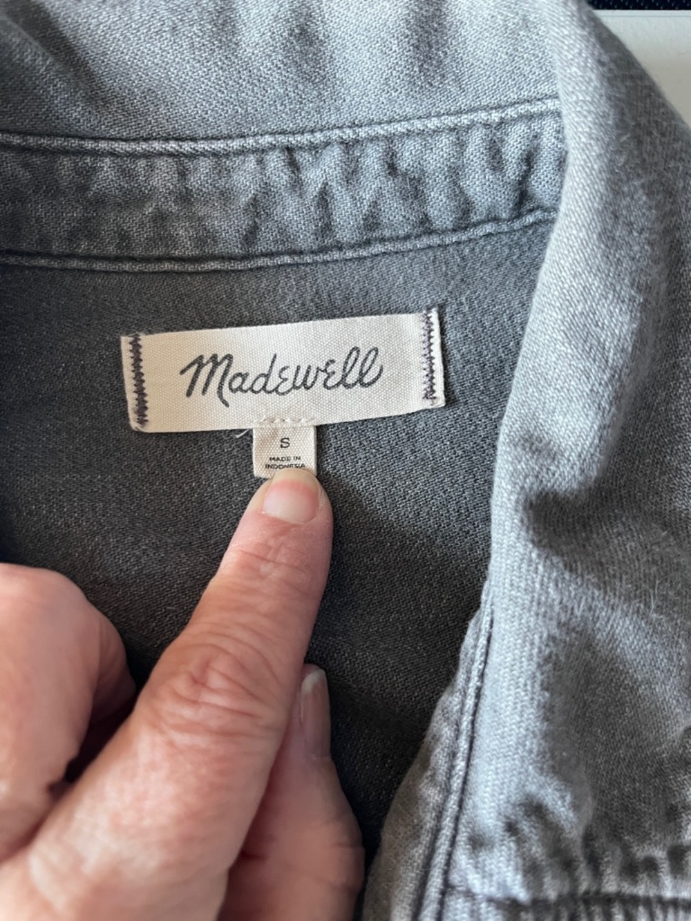 Madewell Men's Charcoal Grey Shirt Jacket - Picture 4 of 7